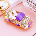 Jeweled Convertible Car Keychains in Five Colors with Braided Loops view 10