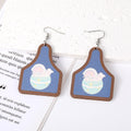 Silver Tone Astronaut Printed Acrylic Hook Earrings in Six Designs view 7
