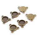 Round Three-Loop Cabochon Connector Trays in Two Finishes view 2