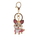Rhinestone Corgi Dog Keychain With Split Ring And Lobster Clasp view 5