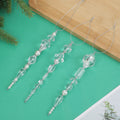Clear Crystal Bead Icicle Ornament Pearl Tree Charm view 3