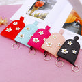 Three Daisy Leather Key Pouches in Five Colors plus Assorted Option view 11