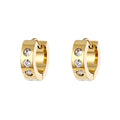 Gold and Silver Tone Crystal Huggie Earrings in Six Designs view 7