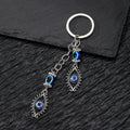 Silver Tone Hamsa Heart and Evil Eye Split Ring Keychains view 11