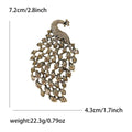 Crystal Peacock Brooch In 6 Color Variants For Jackets and Scarves view 6