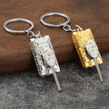 Metal Tank Model Keychain With Chain in Five Color Finishes view 2