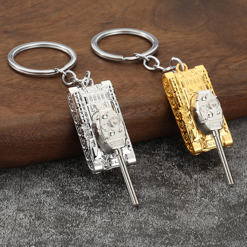 T34 Tank Model Zinc Alloy Keychain Car Hanging Pendant Gift