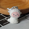 Flocked Mini Animal Keychains Bead Ball Chain 36 Styles view 11