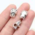 14x10x9.2mm 3g Antique Silver Zinc Alloy Chinese Dragon Large Hole Beads for Bracelet Necklace DIY