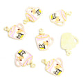Coffee Cup Cat Enamel Alloy Charm Pendants in Five Colors view 10