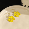 Yellow Flower Hoops