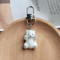 Flocked Otter Polar Bear Keychains Silver Lobster Clasp 2 Styles view 7