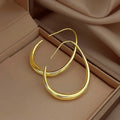 Teardrop Open Hoop Drop Earrings Four Metal Colors view 7