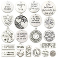 Silver-Tone Letter Metal Charms for Jewelry and Craft Projects view 1