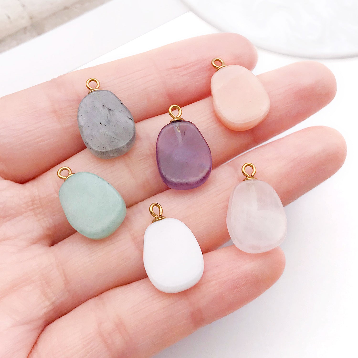 11x18mm Stainless Steel Oval Round Charm Pendants for DIY Jewelry Accessories