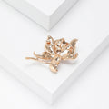 Pink Crystal Rose Brooch A Rose-Gold-Tone Rose Set view 4