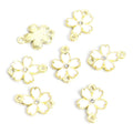Colorful Five Petal Flower Two Loop Connectors in 14 Styles view 3
