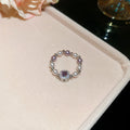 Lavender Pearl Purple Zircon Pendant Necklace Set Styles view 7