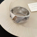 Metal Faceted Twist Oval Hinge Bangle Bracelets 5 Styles view 7