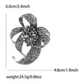 Looped Bow Rhinestone Brooch in Two Color Finishes view 7