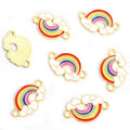 Rainbow Cloud Enamel Metal Jewelry Charms, 4 Designs view 6