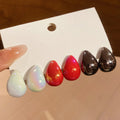 Iridescent Acrylic Teardrop Stud Earring Color Sets view 7