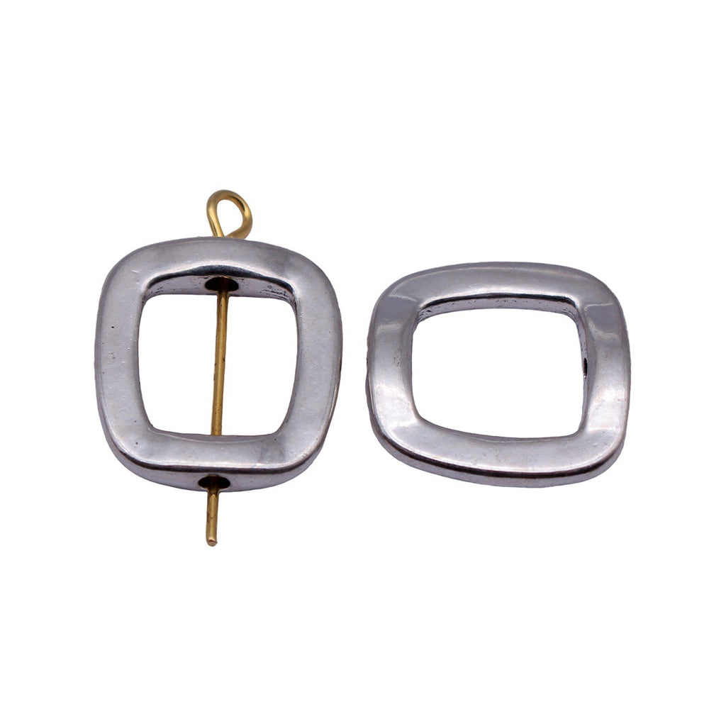 16x15mm 1.7g Antique Silver Zinc Alloy Hollow Trapezoid Loose Metal Beads for Bracelet Jewelry Making