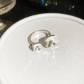 Pearl Clear Crystal Open Rings Gold Silver Seven Styles view 8
