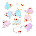 Pastel Elephant Enamel Charm Collection for Jewelry Making view 1