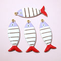 Striped Enamel Fish Charms With Red Tails in Eleven Colors view 10