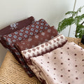 Brown And Black Geometric Print Lightweight Square Scarf view 2