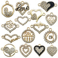 Gold-Tone Heart and Alphabet Letter Metal Charms with 16 Listed Options view 1