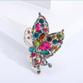 Oversized Crystal Butterfly Brooch in Six Jewel Tone Palettes view 10