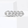 Crystal Curb Chain Bar Brooch in Two Tones for Jackets, Coats, and Scarves view 2