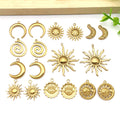 Gold-Tone Sun and Moon Metal Charms with 9 Listed Options view 1