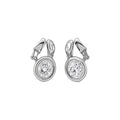 Oval Crystal Clip Earrings in Polished Statement Design view 5