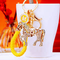 Crystal Horse Keychains in Plain and Six Fortune Cord Options view 2