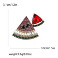 Crystal Watermelon Slice Brooch Pink and Red Flesh view 6