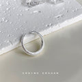 Silver Frosted Texture Open Adjustable Thick Band Ring view 4