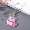 Silver Tone Printed Acrylic Character Split Ring Keychains view 5
