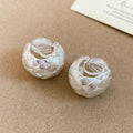 Woven Round Ear Clips in Four Gold and Silver Designs view 2
