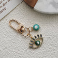 Gold Tone Rhinestone Lash Evil Eye Clip Charms in Five Colors view 3