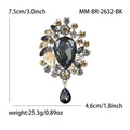 Large Teardrop Crystal Cluster Brooch With Matching Drop view 6