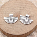 Layered Fan Pendant Beads in Two Antique Finishes for Jewelry Making view 2