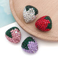Medium and Large Four-Color Rhinestone Strawberry Clay Bead Collection view 3