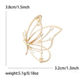 Openwork Butterfly Brooch Gold or Silver Tone Two Styles view 5