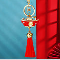 Mixed Wealth God Double Fish and Ingot Tassel Keychains in Four Styles view 4