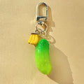 Realistic Cucumber and Fruit Novelty Clip Keychains in Four Designs view 4