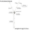 Heart Cross Y-Lariat Necklace Zircon Accents Stainless Steel view 7