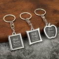 Silver-Tone Metal Photo Frame Keychains In Seven Shapes view 1